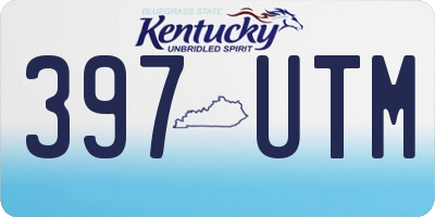 KY license plate 397UTM