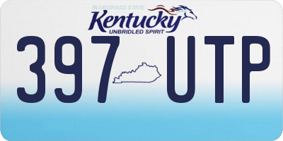 KY license plate 397UTP
