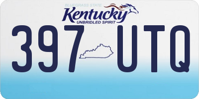 KY license plate 397UTQ