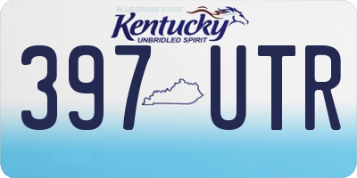 KY license plate 397UTR