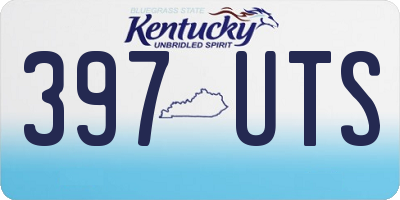 KY license plate 397UTS