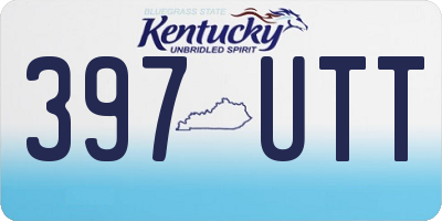 KY license plate 397UTT