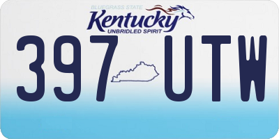 KY license plate 397UTW