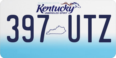 KY license plate 397UTZ