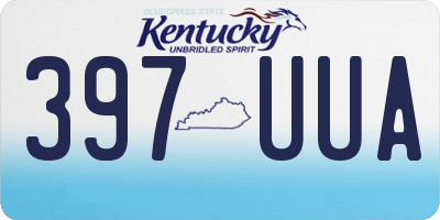 KY license plate 397UUA