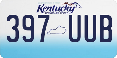 KY license plate 397UUB