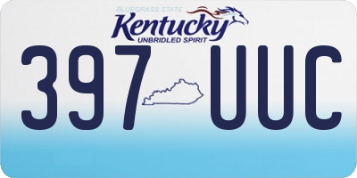 KY license plate 397UUC