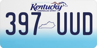 KY license plate 397UUD