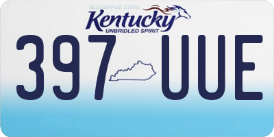 KY license plate 397UUE