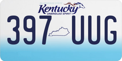 KY license plate 397UUG