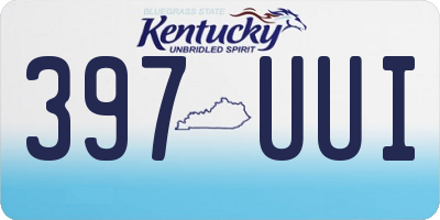 KY license plate 397UUI