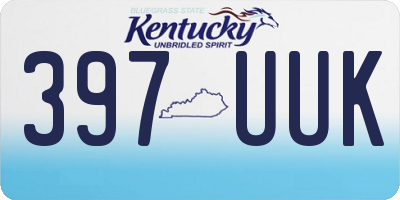 KY license plate 397UUK