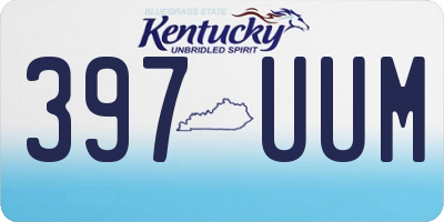 KY license plate 397UUM