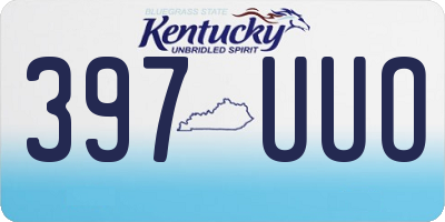 KY license plate 397UUO