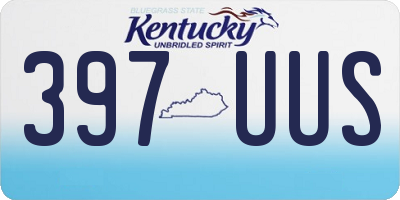 KY license plate 397UUS