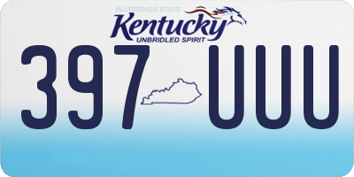 KY license plate 397UUU