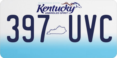 KY license plate 397UVC