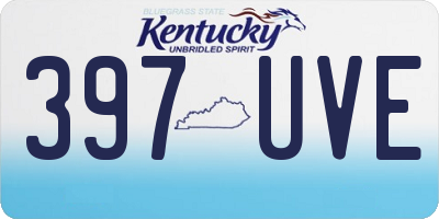 KY license plate 397UVE