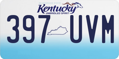 KY license plate 397UVM