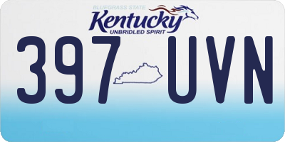 KY license plate 397UVN