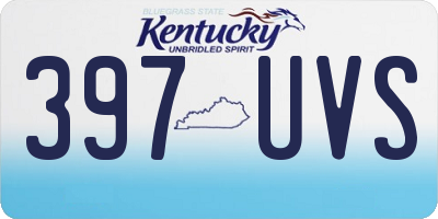 KY license plate 397UVS
