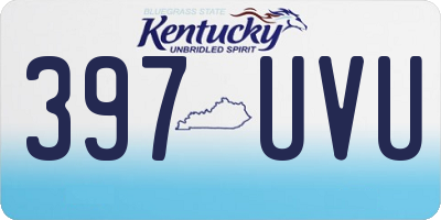 KY license plate 397UVU