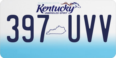 KY license plate 397UVV