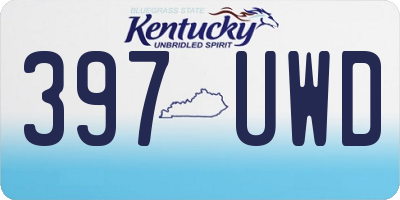 KY license plate 397UWD