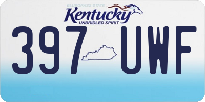 KY license plate 397UWF