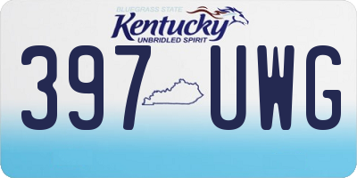 KY license plate 397UWG
