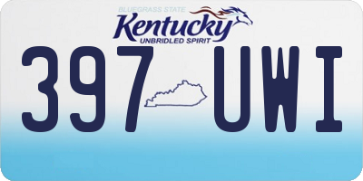 KY license plate 397UWI