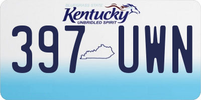KY license plate 397UWN