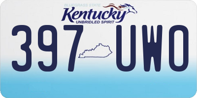 KY license plate 397UWO