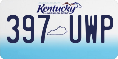 KY license plate 397UWP