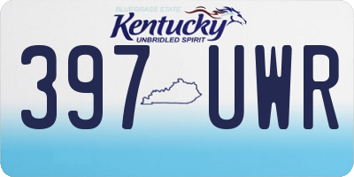 KY license plate 397UWR