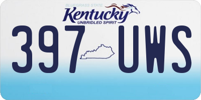 KY license plate 397UWS