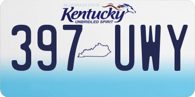 KY license plate 397UWY