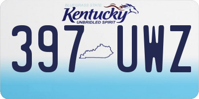 KY license plate 397UWZ