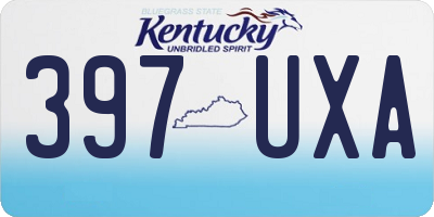 KY license plate 397UXA