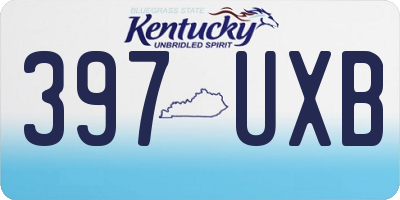 KY license plate 397UXB