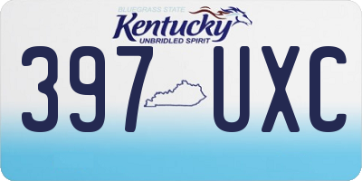 KY license plate 397UXC