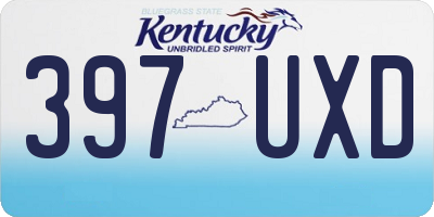 KY license plate 397UXD