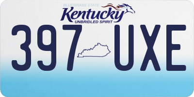 KY license plate 397UXE