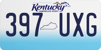 KY license plate 397UXG