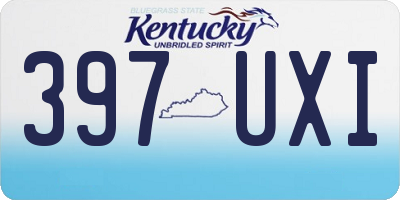 KY license plate 397UXI