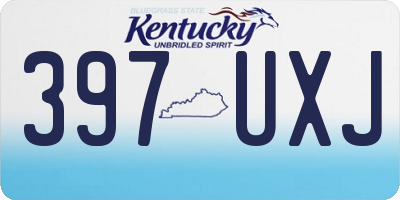 KY license plate 397UXJ