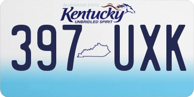 KY license plate 397UXK