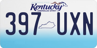 KY license plate 397UXN