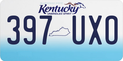 KY license plate 397UXO