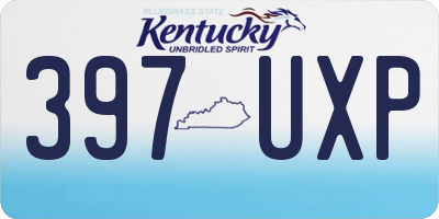 KY license plate 397UXP